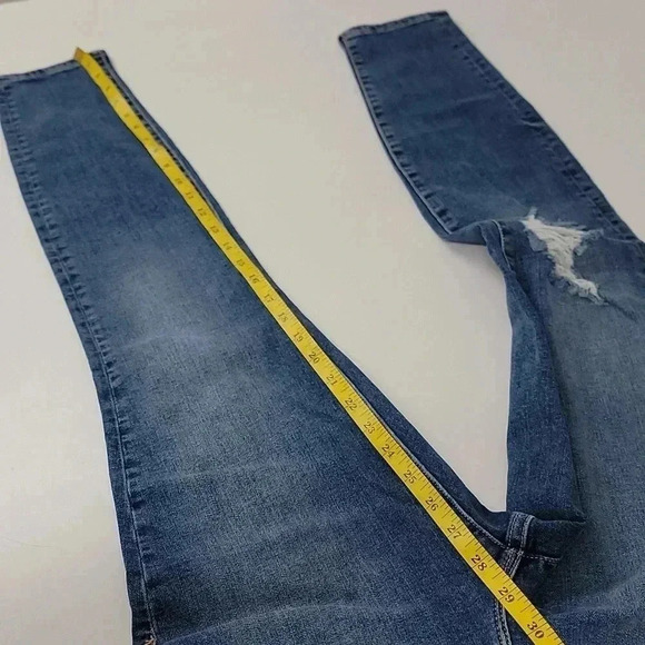 Good American Good Waist Distressed Skinny Ankle Jeans Blue476 - Picture 6 of 14